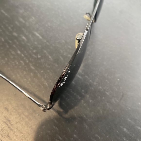 Black Polarized Aviator Ray-Ban Sunglasses main image 7
